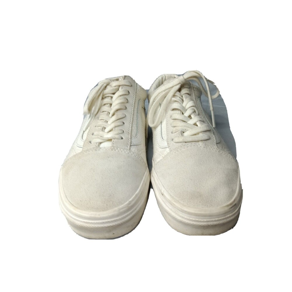 VANS Old Skool Low Top Shoes Women’s Size 8 Sneakers Woven Check White/Natural - Picture 6 of 12